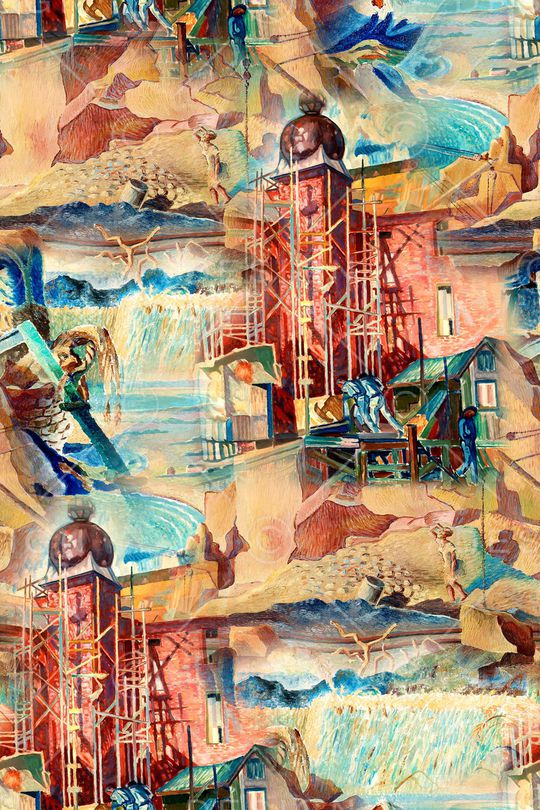 抽象印花华亿平台图片