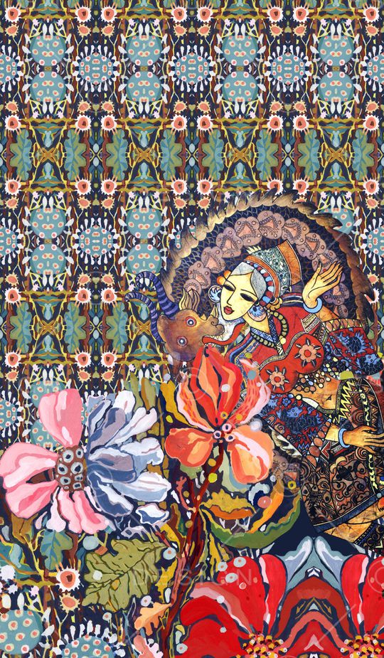 中国风印花华亿平台图片