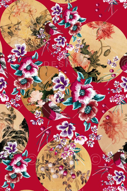 中国风印花华亿平台图片