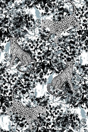 豹纹纺理印花华亿平台图片