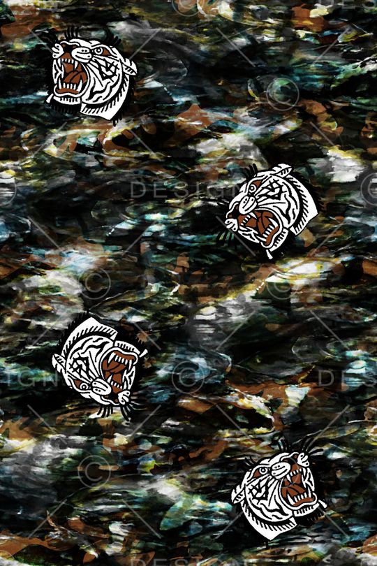 老虎头印花华亿平台图片