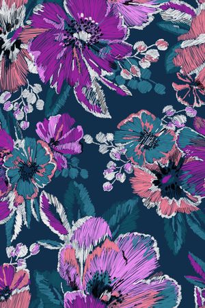 手绘印花华亿平台图片