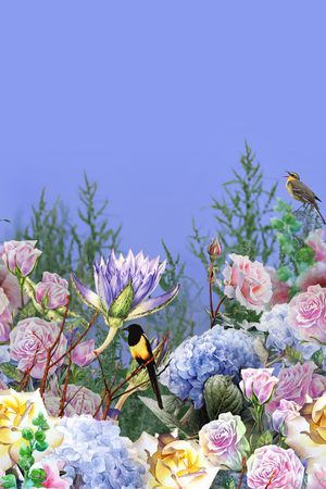 手绘花印花华亿平台图片