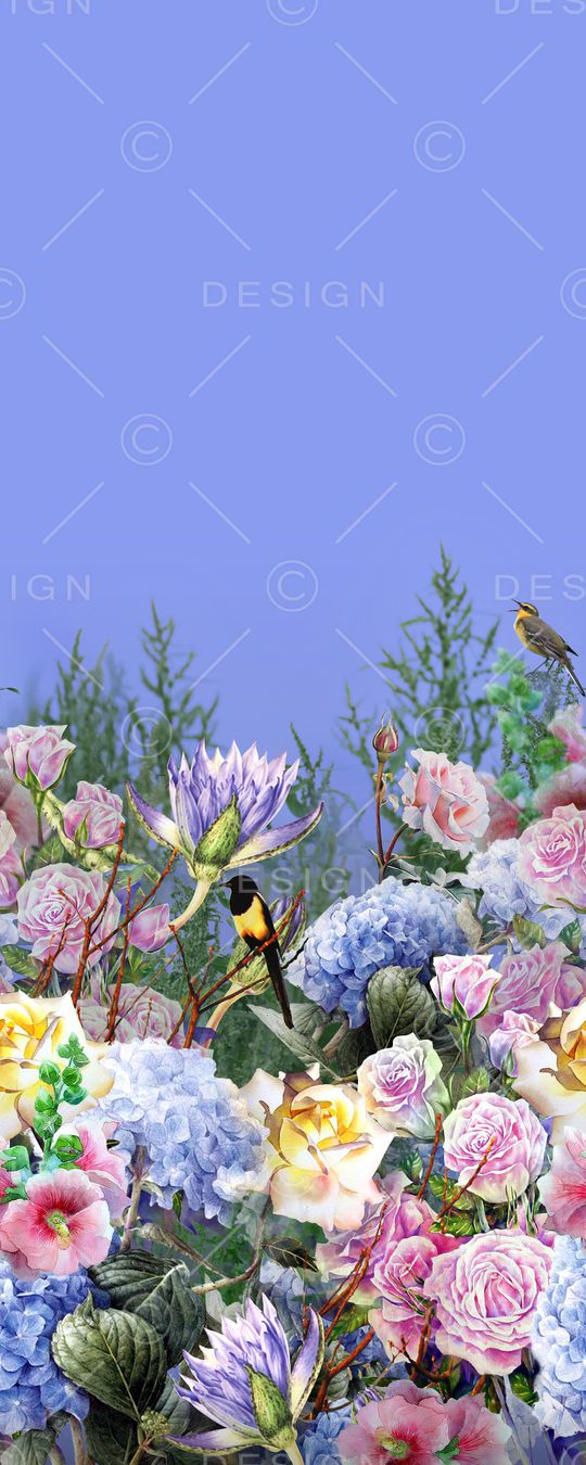 手绘花印花华亿平台图片