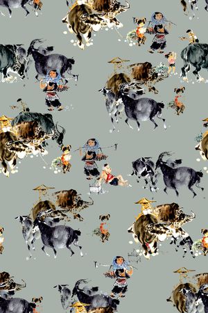 中国风印花华亿平台图片