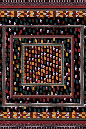 不规则几何印花华亿平台图片