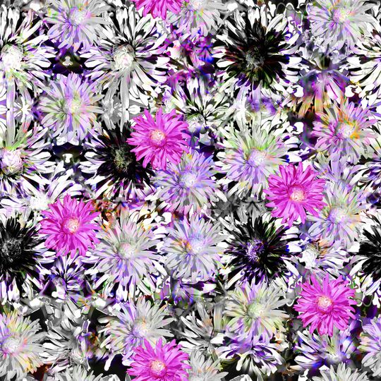 手绘花卉印花华亿平台图片