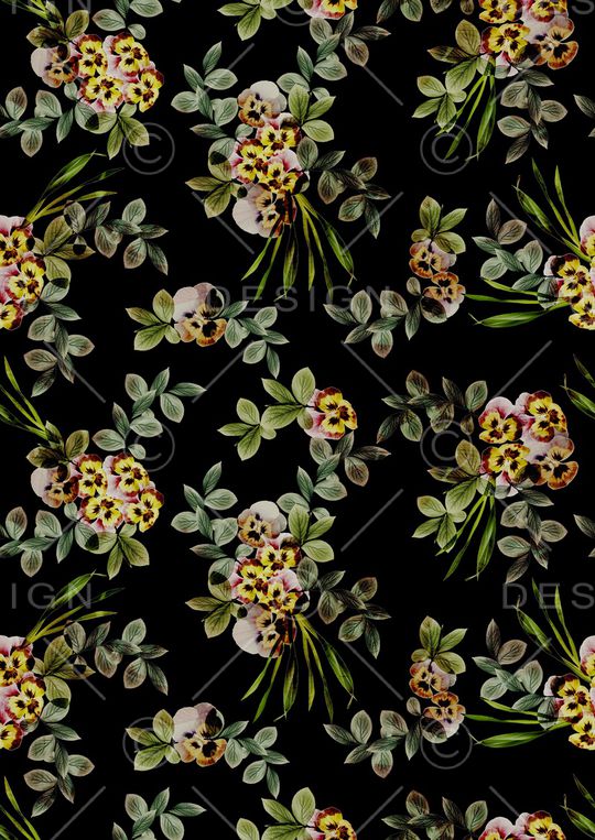 三色堇印花华亿平台图片