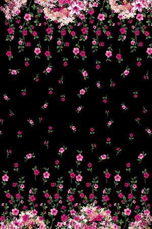 双边定位花卉印花华亿平台图片