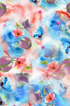 水墨印花华亿平台图片