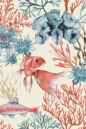 海洋生物印花华亿平台图片