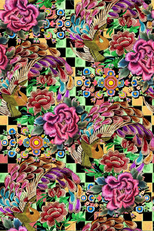 中国风印花华亿平台图片