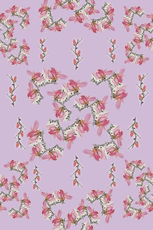 手绘花卉意向印花华亿平台图片