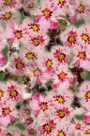 手绘花卉意向印花华亿平台图片