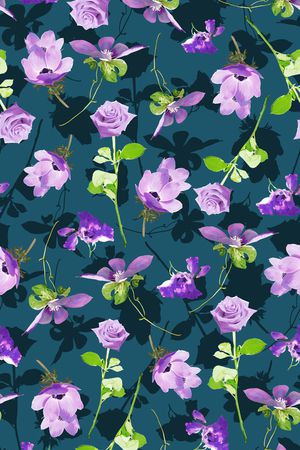 连衣裙印花华亿平台图片