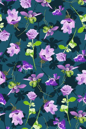 连衣裙印花华亿平台图片