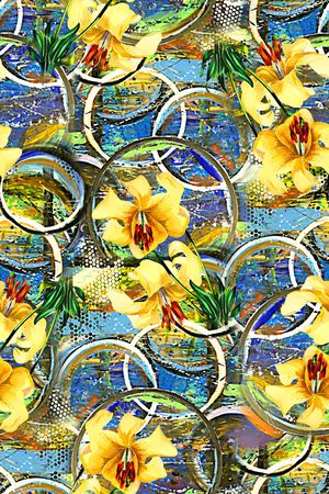 花卉印花华亿平台图片