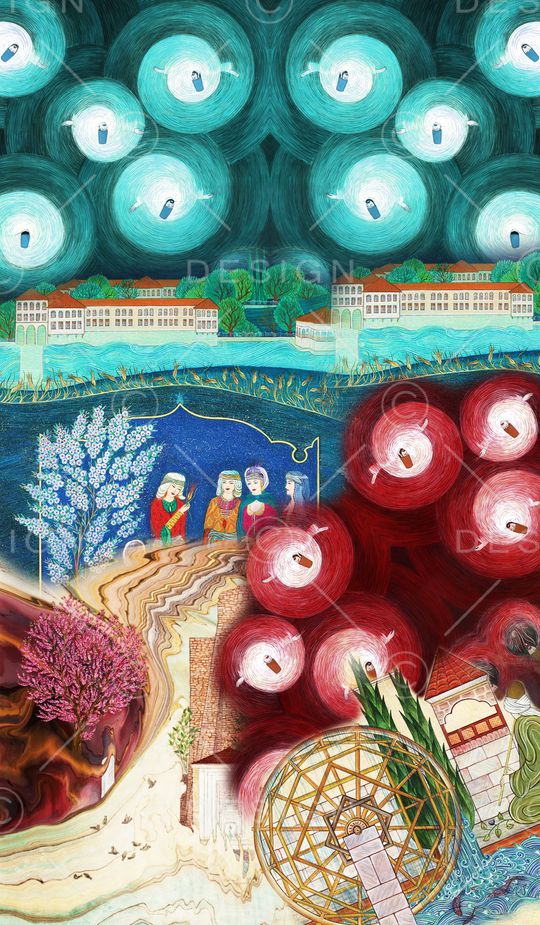 中国风印花华亿平台图片