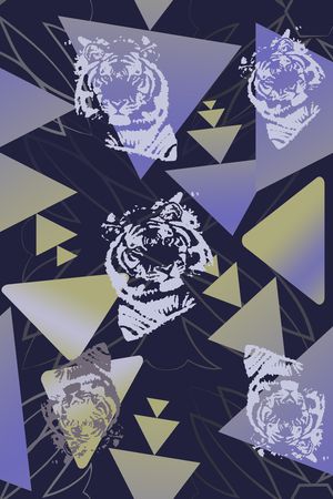 三角形渐变印花华亿平台图片