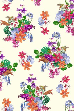 花卉印花华亿平台图片