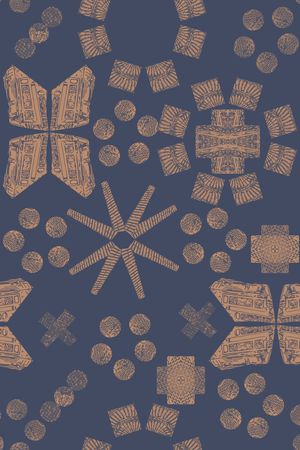 抽象笔触印花华亿平台图片