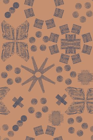 抽象笔触印花华亿平台图片