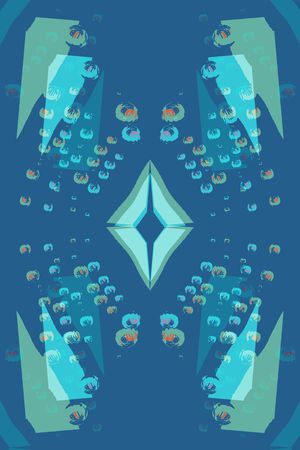 几何图案印花华亿平台图片