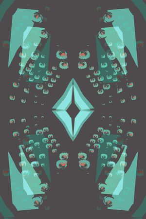 几何图案印花华亿平台图片