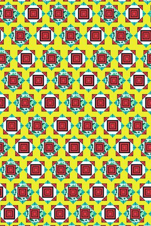 几何图案印花华亿平台图片