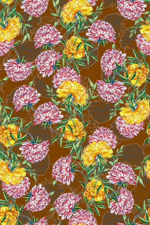 花卉印花华亿平台图片