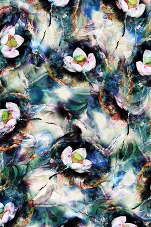 水墨印花华亿平台图片