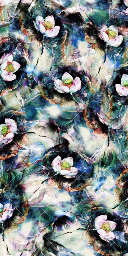 水墨印花华亿平台图片