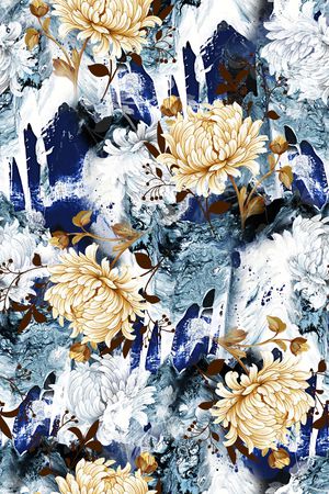 花卉印花华亿平台图片