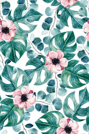 清新热带风印花华亿平台图片