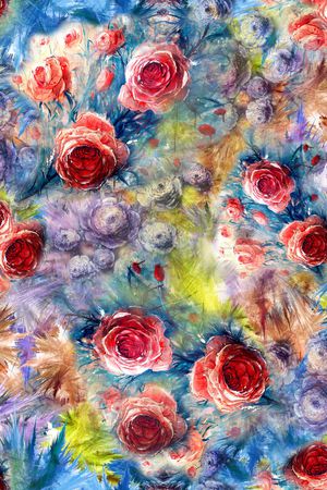 玫瑰花印花华亿平台图片