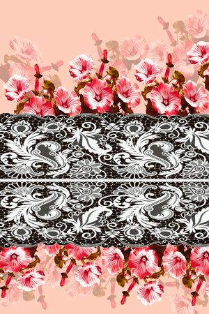 花卉印花华亿平台图片