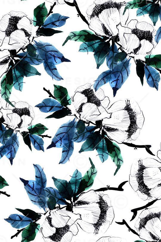 水墨印花华亿平台图片