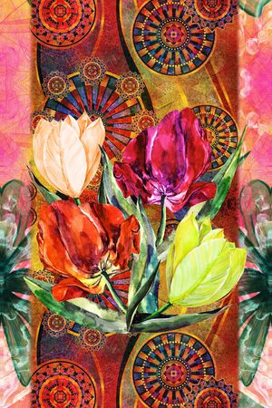 水彩印花华亿平台图片