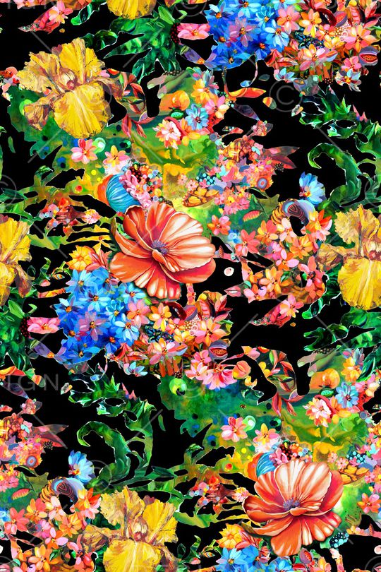 花卉印花华亿平台图片