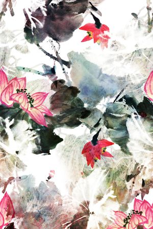 中国风印花华亿平台图片