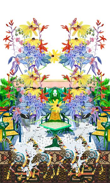 花卉印花华亿平台图片