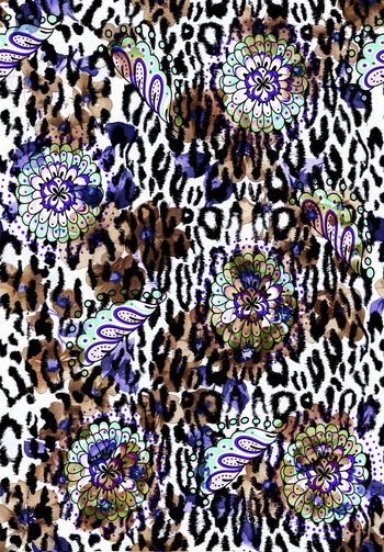 抽象花印花华亿平台图片