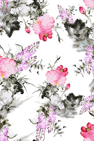 中国风印花华亿平台图片