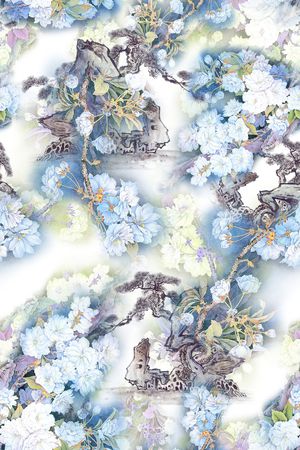 手绘印花华亿平台图片