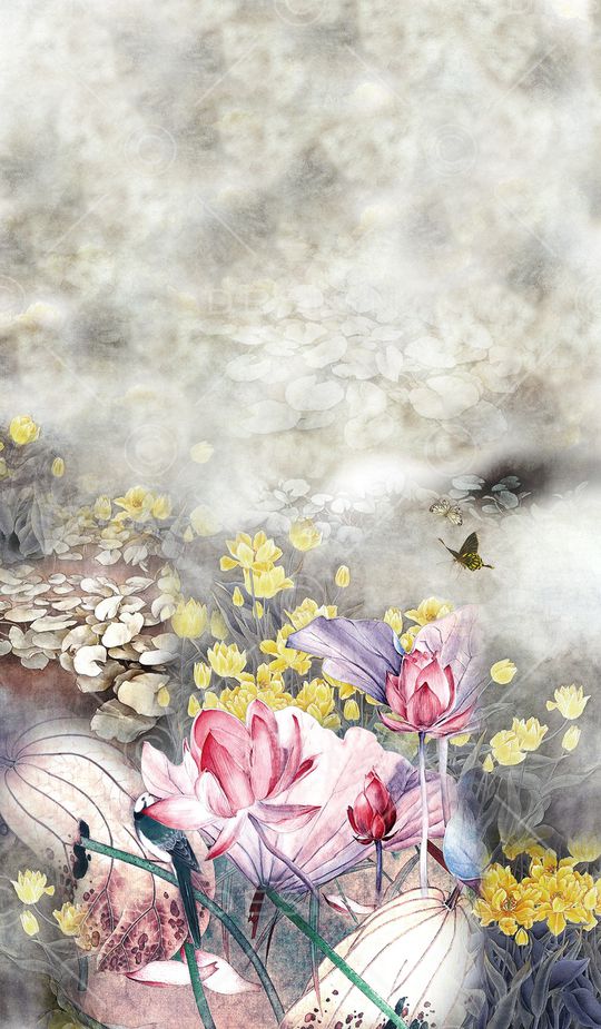 花卉印花华亿平台图片