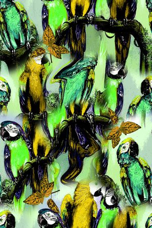 抽象艺术手绘印花华亿平台图片