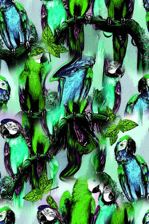 抽象艺术手绘印花华亿平台图片