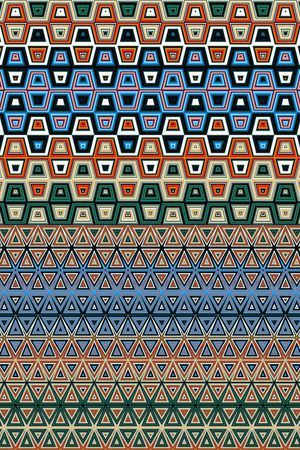 几何图案印花华亿平台图片