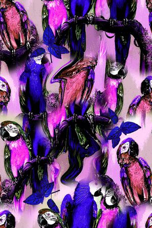 抽象艺术手绘印花华亿平台图片