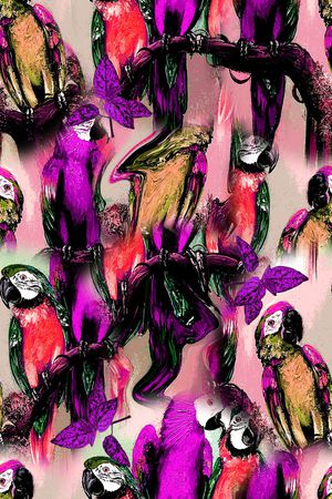 抽象艺术手绘印花华亿平台图片